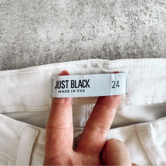 Just Black White Skinny Jean Size 24 - Picture 7 of 8